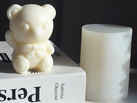 Molde silicona oso grande con moño